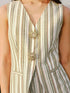 'Brisa' Striped Sleeveless Top and Pants Set - Celes Fashion